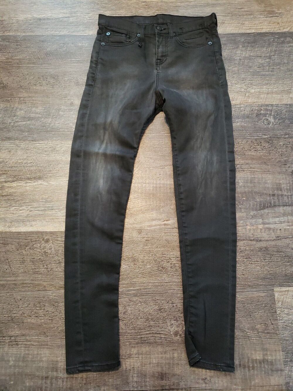 R13 The Drop in Dusty Black High Waist Slim Sz 24 R13WM8097-14 (j